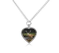 FodPand Collier urne personnalisé pour cendres d'animaux de compagnie en acier titane avec kit d'entonnoir, cadeau souvenir, pendentif photo personnalisé pour chiens, chats, proches