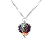 FodPand Collier urne personnalisé pour cendres d'animaux de compagnie en acier titane - Beau bijou de crémation en forme d'ananas avec entonnoir - Collier commémoratif - Cadeau souvenir - Pendentif