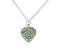 FodPand Collier urne personnalisé pour cendres d'animaux de compagnie en acier titane coloré en spirale avec kit entonnoir, cadeau souvenir, pendentif photo personnalisé pour chiens, chats, proches