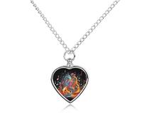FodPand Collier urne personnalisé pour cendres d'animaux de compagnie en acier titane coloré note de musique bijoux de crémation bijoux avec entonnoir collier commémoratif cadeau souvenir pendentif