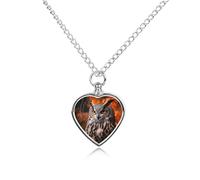 FodPand Collier urne personnalisé pour cendres d'animaux domestiques en acier titane avec kit entonnoir - Cadeau souvenir - Pendentif photo personnalisé pour chiens, chats et proches