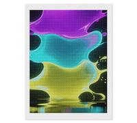 FodPand Diamonds Kit de peinture diamant Color Splash pour adultes et débutants 30,5 x 40,6 cm avec outils de bricolage ronds 5D diamants à pois pour décoration murale d'intérieur Cadeau relaxant