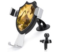 FodPand Dinosaur Land Support de téléphone avec ventouse, rotation réglable, support de téléphone de voiture, pour pare-brise de voiture, tableau de bord, grille d'aération