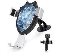 FodPand Frost Lotus Support de téléphone lumineux avec ventouse, rotation réglable, support de téléphone de voiture, support de voiture pour pare-brise de voiture, tableau de bord, grille d'aération