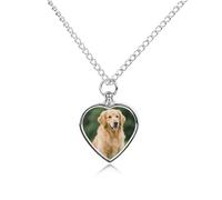FodPand Golden Retriever Collier commémoratif pour cendres de chien - Étanche - Bijou funéraire pour homme et femme - Pendentif urne réglable avec kit de remplissage - Cadeau souvenir pour la perte de