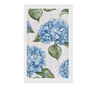 FodPand Kit de peinture diamant 5D avec motif hortensia bleu pour adultes et débutants, point de diamant carré, fournitures d'art pour la maison, décoration murale, cadeau 30,5 x 50,8 cm