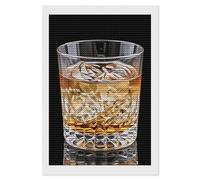 FodPand Kit de peinture diamant cocktail pour adultes et débutants - Foret rond 5D - Kit d'art diamant avec outils de bricolage - Décoration murale pour salon, chambre à coucher, bureau - 20,3 x 30,5