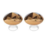 FodPand Lot de 2 boutons d'armoire de 2,8 cm à trou unique - Poignées de tiroir décoratives en forme de pyramide pour commode, cuisine, salle de bain, armoire, meuble, porte de placard