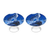FodPand Lot de 2 boutons d'armoire de cuisine de 2,8 cm avec vis en forme de loup, poignées de commode en acier inoxydable pour salle de bain, placard, porte d'armoire