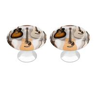 FodPand Lot de 2 boutons d'armoire ronds de 2,8 cm en acier inoxydable avec 2 vis, poignées d'armoire de guitare pour tiroirs, commodes, quincaillerie de cuisine | Facile à installer