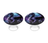 FodPand Lot de 2 boutons de placard décoratifs à trou unique de 2,8 cm - Poignées de tiroir décoratives en forme de dragon lune pour commode, cuisine, salle de bain, armoire, meuble, porte de placard