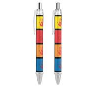 FodPand Lot de 2 stylos à bille rechargeables pour empreintes de mains, pointe fine de 0,5 mm, écriture lisse, séchage rapide, prise en main confortable, rétractables et format de poche pour journal