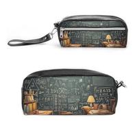 FodPand Mini trousse à crayons de mathématiques avec poignée - 20 x 9 x 5,3 cm en cuir PU durable, imperméable, grande capacité pour bureau, voyage