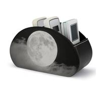 FodPand Moon in Cloud Boîte de rangement en cuir PU avec 5 compartiments pour télécommandes DVD, télécommande TV multifonction pour salon, chambre à coucher, bureau