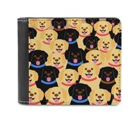 FodPand Portefeuille fin en cuir synthétique avec 8 emplacements pour cartes, motif labrador retriever, pour homme et femme, portefeuille minimaliste à deux volets avec poche avant, portefeuille