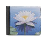 FodPand Portefeuille fin en cuir synthétique blanc avec 8 emplacements pour cartes, portefeuille minimaliste à deux volets avec poche avant pour homme et femme, sac à main élégant pour cadeau de