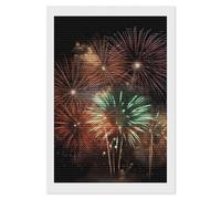 FodPand Splendid Kit de peinture diamant feux d'artifice pour adultes et débutants - Foret rond 5D - Kit d'art diamant pour décoration murale d'intérieur - 20,3 x 30,5 cm