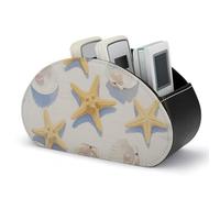 FodPand Summer Shell Support de télécommande en cuir PU avec 5 compartiments pour télévision, télécommandes DVD, multifonction pour salon, chambre à coucher, bureau