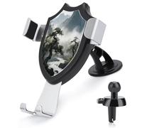 FodPand Support de téléphone à peinture à l'encre avec ventouse, rotation réglable, support de téléphone de voiture, support de voiture pour pare-brise de voiture, tableau de bord, grille d'aération