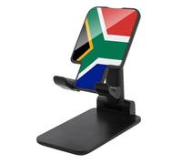 FodPand Support de téléphone portable réglable avec drapeau de l'Afrique du Sud pour bureau, support de téléphone portable universel mains libres pour téléphone portable pour avion, voyage essentiel