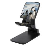 FodPand Support de téléphone portable réglable en forme de famille de pingouins pour bureau, support universel mains libres pour téléphone portable en avion, accessoires de voyage, compatible avec 4 à