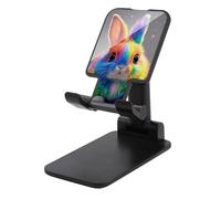 FodPand Support de téléphone portable réglable en forme de lapin arc-en-ciel pour bureau - Support universel mains libres pour téléphone portable - Pour avion, voyage, essentiel - Compatible avec 4 à