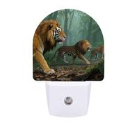 FodPand Veilleuse à brancher dans le mur avec capteur du crépuscule à l'aube 0,5 W LED moderne gros chats à brancher lampe de nuit pour chambre à coucher, couloir, cuisine, salle de bain, escaliers