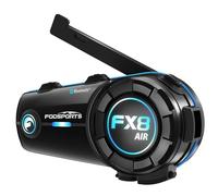 Fodsports FX8 Air Intercom Moto Duo pour 2 Casques, Kit Main Libre Moto, 1000M Systèmes de Communication Bluetooth pour Motocyclette avec 3 Effets Sonores, HiFi, Appairage Universel, 900mAh(1 Unité)