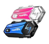 Fodsports M1-S Plus Intercom Moto pour 10 Casques, 2024 Version Améliorée Intercom Moto avec Partage de Musique/Appairage Rapide/Haut-Parleur Fod, 2000M Système de Communication Bluetooth