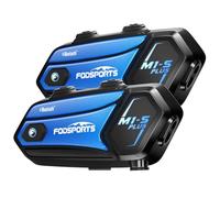 Fodsports M1-S Plus Intercom Moto pour 10 Casques, 2024 Version Améliorée Intercom Moto avec Partage de Musique/Appairage Rapide/Haut-Parleur Fod, 2000M Système de Communication Bluetooth