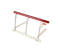 FOELANNE Barrière de sécurité pour lit, Barrières de lit avec poignée Rabattable, Argent, Blanc, Rouge, Grain de Bois, 70/95 cm x 40 cm(B,70cmx40cm/27.55x15.74in)