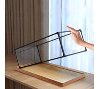 FOELANNE Boîte d'exposition Acrylique, Vitrine en Acrylique avec Socle en Bois for Le Stockage d'objets de Collection, Transparente, Plusieurs Tailles(25x30x25cm(10"x12"x10"))