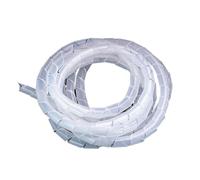FOELANNE Câble de Finition, Gaine de Protection for câble spiralé Ignifuge, Plusieurs Tailles, Noir et Blanc(White,10MM X 9 Meter)