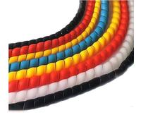 FOELANNE Câble de Finition, Manchon de Gestion de câbles en Spirale for Tuyau de Lave-Auto, 1 mètre, Multicolore, Plusieurs Tailles(White,10mm Inside Diameter)