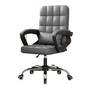 FOELANNE Chaise de Bureau en Cuir | Bureau Grijs Wolf multicolore : Support réglable et pivotant(/Grijs)