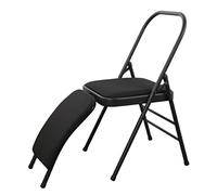 FOELANNE Chaise de Bureau Pliable et Portable, Bold Yoga Chair Pliant Handstand Tabouret Gris Clair, Noir 81x41x102cm(Black)