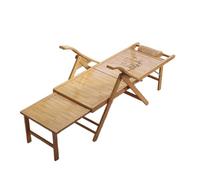 FOELANNE Chaise Longue Pliable en Bambou, Adirondack Fauteuil inclinable en Bambou réglable et Pliable à 5 Vitesses for l'extérieur et l'intérieur