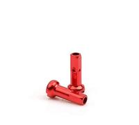 FOELANNE Chapeau de Mountain Bike, Aluminum Alloy Bicycle Spoke Nipples Pack of 10 Multicolor(Red)