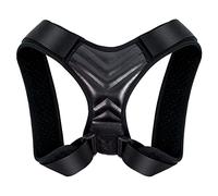 FOELANNE Correcteur de posture masculin et féminin, Correcteur de posture réglable for hommes et femmes, ceinture de soutien du dos et des épaules, noir, L XL(XL code)