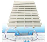 FOELANNE Couvercles pour grilles emboîtables, Grille de trop-Plein de Drainage de Piscine en ABS, largeurs 15-30 cm, Longueur 100 cm, Paquet de 2 à 20 pièces(30x100cm,2 PCS)