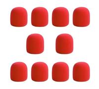 FOELANNE Couverture de Mousse Micro, Couvercle de Microphone 10 pièces Capuchon de Pare-Brise en Mousse éponge Multicolore 70x60x10mm(Red)