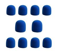 FOELANNE Couverture de Mousse Micro, Couvercle de Microphone 10 pièces Capuchon de Pare-Brise en Mousse éponge Multicolore 70x60x10mm(Blau)