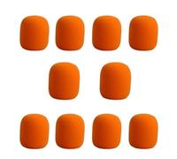 FOELANNE Couverture de Mousse Micro, Couvercle de Microphone 10 pièces Capuchon de Pare-Brise en Mousse éponge Multicolore 70x60x10mm(Orange)