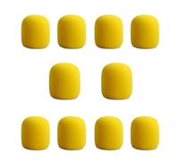 FOELANNE Couverture de Mousse Micro, Housse de Microphone Multicolore, 10 pièces, éponge de Pare-Brise en Mousse portative for KTV DJ(Yellow)