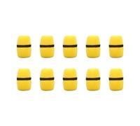FOELANNE Couverture de Mousse Micro, Housse de Pare-Brise Universelle en Mousse for Microphone, Paquet de 10, Multicolore(Yellow)