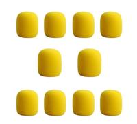 FOELANNE Couverture de Mousse Micro, Housse en Mousse for Microphone à Main, 10 pièces, éponge Multicolore for Pare-Brise de scène(Yellow)