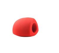 FOELANNE Couverture de Mousse Micro, Housse en Mousse for Pare-Brise de Micro, 2 pièces, Multicolore, réduction du Bruit, ions salive(Red)