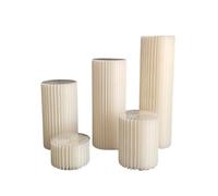 FOELANNE cylindres de mariage, Paper Folding Cylinder Stand For Wedding Dessert Table White 20-100cm(20 40 60 80 cm)