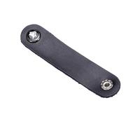 FOELANNE Les câbles en Cuir, Organisateur de câbles en Cuir, Enrouleur de Cordon, Sangles Multicolores, 1/4 pièces(Black 1pc)