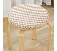 FOELANNE Les chaises à Manger, Galettes de Chaise Rondes en Coton et Lin avec Attaches, Multicolores, diamètre 30-50 cm(C,Diameter:45cm(18inch))
